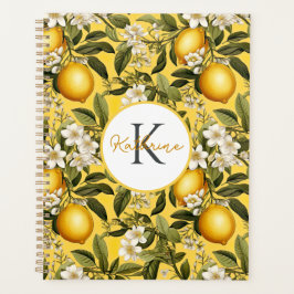 Custom Mediterranean Lemon Pattern Planner