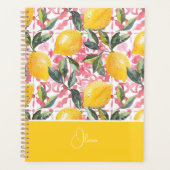 Custom Mediterranean Lemon Pattern Planner (Voorkant)