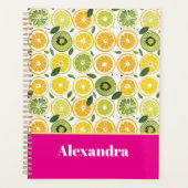 Custom Mediterranean Lemon Pattern Planner (Voorkant)