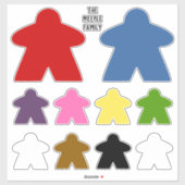 Custom Meeple familie auto vinyl decal stickers (Vel)