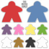 Custom Meeple familie auto vinyl decal stickers (Voorkant)