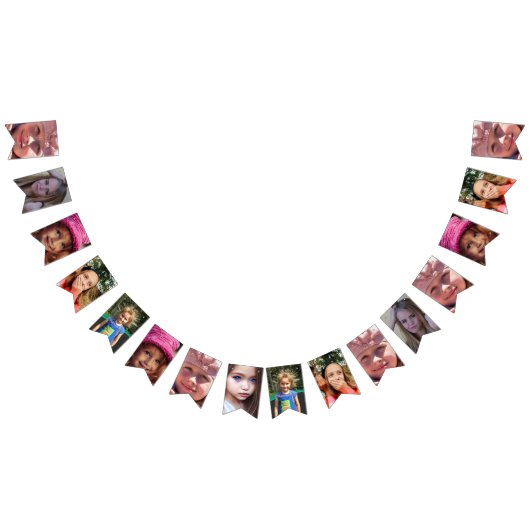 CUSTOM meerdere FOTO VERJAARDAGSFEESTBANNER Vlaggetjes (Alle)