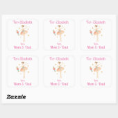 Custom Meisjes Notenkraker Ballet Kerstcadeau Vierkante Sticker (Vel)