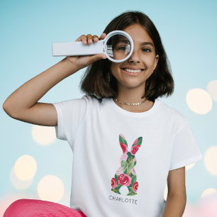Custom Meisjes 'Paashaas T-shirt