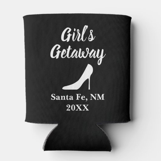 Custom meisje's uitje weekendje weg drankhouder blikjeskoeler (Achterkant)