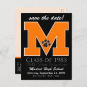 ::custom:::_melissa Class Reunion Save-the-Date v3 Aankondigingskaart (Voorkant / Achterkant)