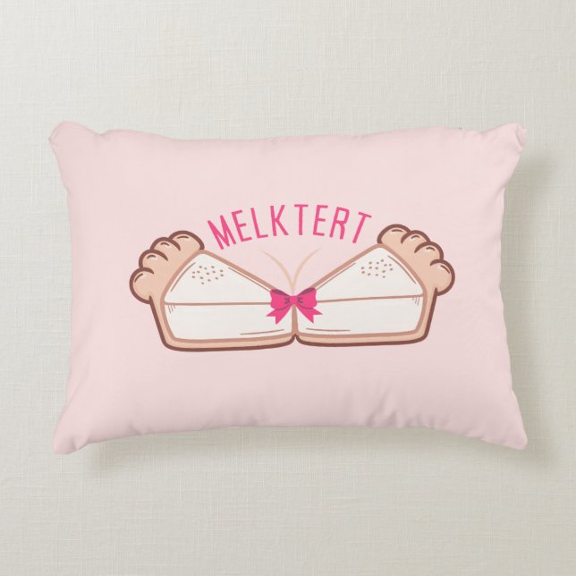 Custom MELKTERT Afrikaanse Boeremeisie Accent Kussen (Voorkant)