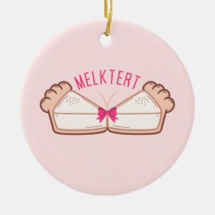 Custom MELKTERT Afrikaanse Boeremeisie Keramisch Ornament