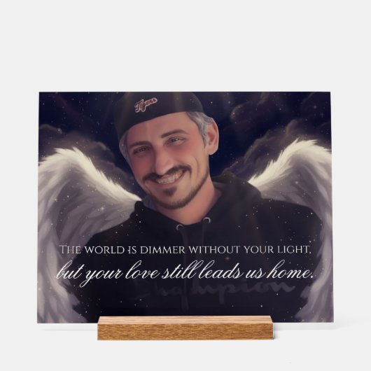 Custom Memorial Acryl Bord (Voorkant)