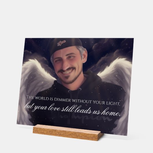 Custom Memorial Acryl Bord (Hoek)