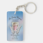 Custom Memorial Angel Wings Voeg foto toe Sleutelhanger (achterkant)