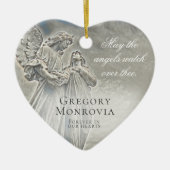 Custom Memorial Angels die over kijkt Keramisch Ornament (Voorkant)