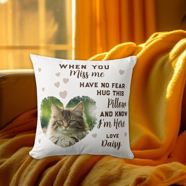 Custom Memorial Cat Throw Pillow Kussen (Creator heeft geüpload)