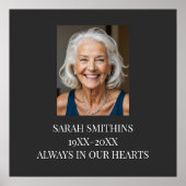 custom Memorial funeral memory Poster (Voorkant)