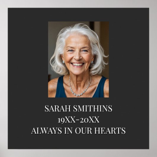 custom Memorial funeral memory Poster (Voorkant)
