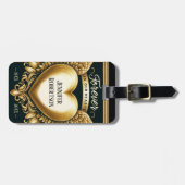 Custom Memorial Heart Bagagelabel (Voorkant horizontaal)