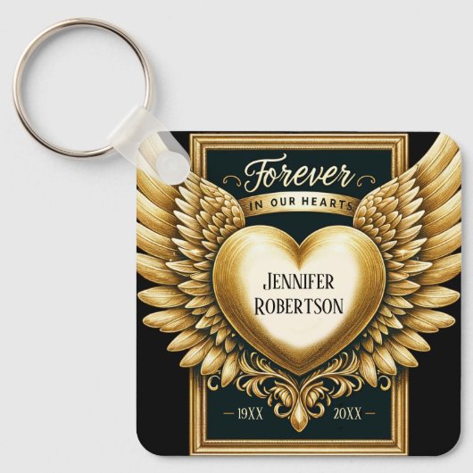 Custom Memorial Heart Sleutelhanger (Voorkant)
