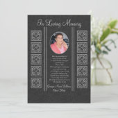 Custom Memorial Keepsakes Aankondiging (Staand voorkant)