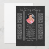 Custom Memorial Keepsakes Aankondiging (Voorkant / Achterkant)