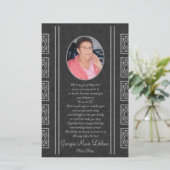 Custom Memorial Keepsakes Briefpapier (Staand voorkant)