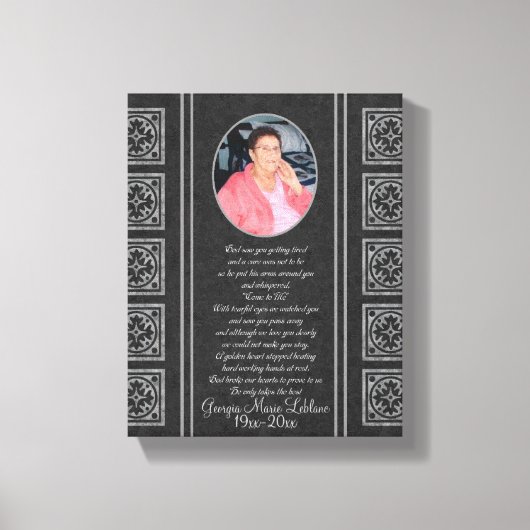 Custom Memorial Keepsakes Canvas Afdruk (Voorkant)