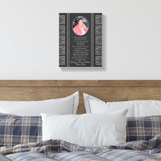 Custom Memorial Keepsakes Canvas Afdruk (Insitu (Slaapkamer))