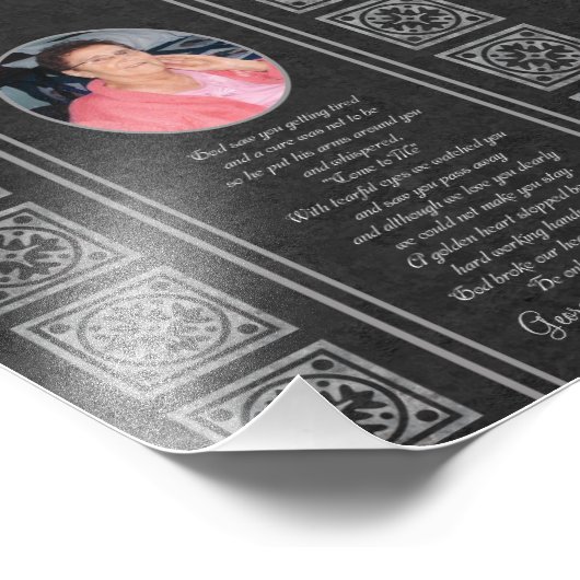 Custom Memorial Keepsakes Foto Afdruk (Hoek)