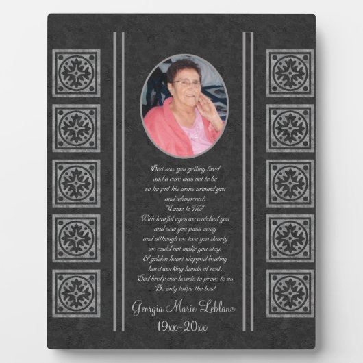 Custom Memorial Keepsakes Fotoplaat (Voorkant)