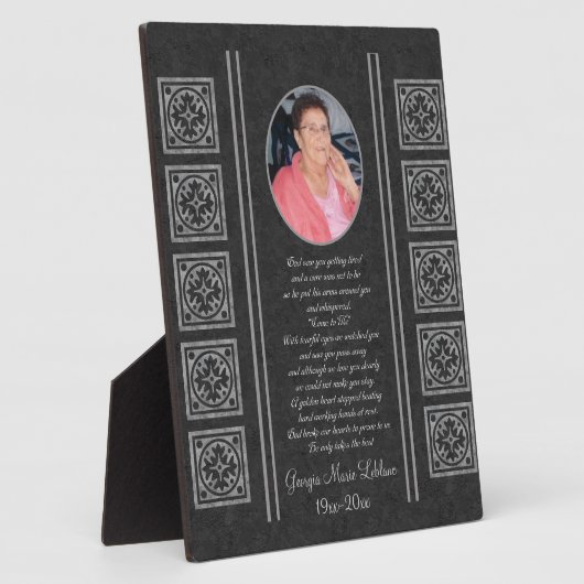 Custom Memorial Keepsakes Fotoplaat (Zijkant)