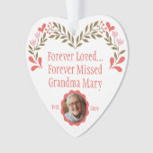 Custom Memorial Kerst Ornament met Foto (voorkant)