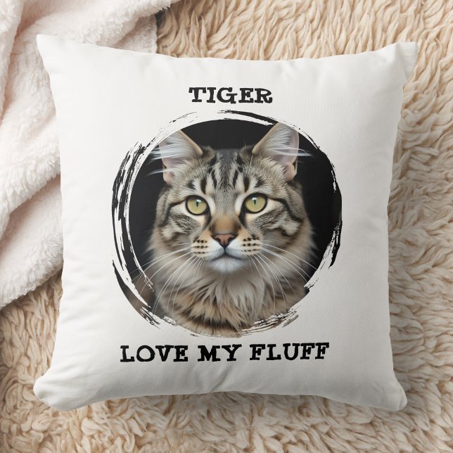 Custom Memorial Pet Pillow Love My Fluff Cat Gift Kussen (Creator heeft geüpload)