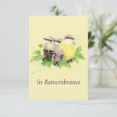 Custom Memorial Service Beauful Bird Family Kaart (Staand voorkant)