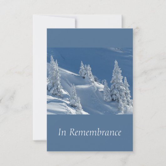 Custom Memorial Service Beauful Mountain Skiing Kaart (Voorkant)