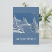 Custom Memorial Service Beauful Mountain Skiing Kaart (Staand voorkant)