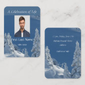 Custom Memorial Service Beauful Mountain Skiing Visitekaartje (Voorkant / Achterkant)