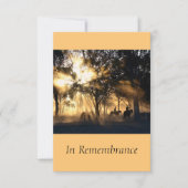 Custom Memorial Service Beauful Sunshine Horses Kaart (Voorkant)