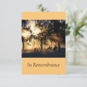 Custom Memorial Service Beauful Sunshine Horses Kaart (Staand voorkant)