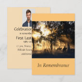 Custom Memorial Service Beauful Sunshine Horses Kaart (Voorkant / Achterkant)