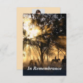 Custom Memorial Service Beauful Sunshine Horses Kaart (Voorkant / Achterkant)