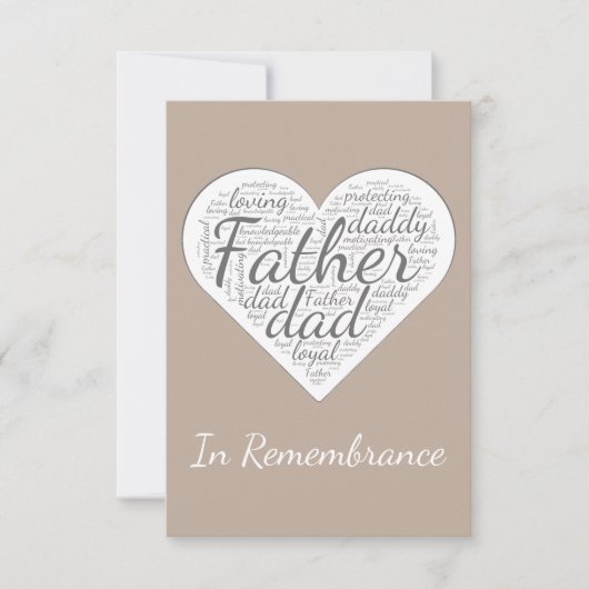 Custom Memorial Service for Father Kaart (Voorkant)