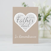 Custom Memorial Service for Father Kaart (Staand voorkant)