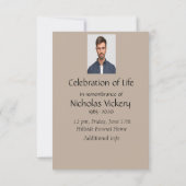 Custom Memorial Service for Father Kaart (Achterkant)