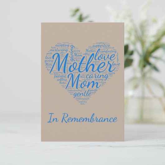 Custom Memorial Service for Moeder Ma Kaart (Staand voorkant)