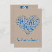 Custom Memorial Service for Moeder Ma Kaart (Voorkant / Achterkant)