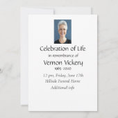 Custom Memorial Service Hummingbird Garden Flower Kaart (Achterkant)