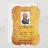 Custom Memorial Service Invite Wren Bird Art Kaart (Achterkant)