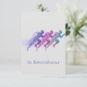 Custom Memorial Service Running Man Kaart (Staand voorkant)