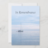 Custom Memorial Service Sailboat Lake Inv Kaart (Voorkant)