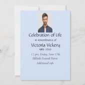 Custom Memorial Service Sailboat Lake Inv Kaart (Achterkant)