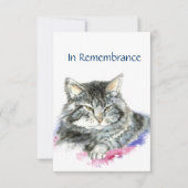 Custom Memorial Service Uitnodiging voor Cat Lover (Voorkant)